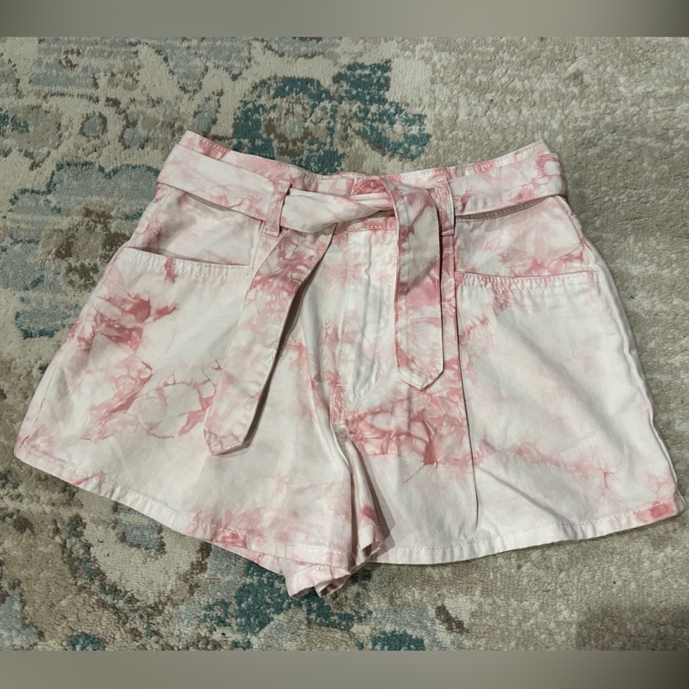 Pink Tie-Dye Shorts